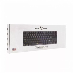 White Shark COMMANDOS GK-2106B/R-US fekete mechanikus gamer billentyűzet