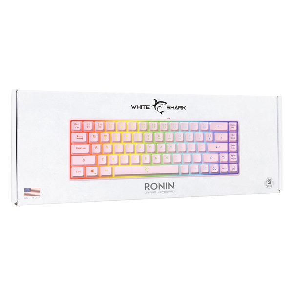 White Shark GK-2201P-US Ronin US pink gamer billentyűzet