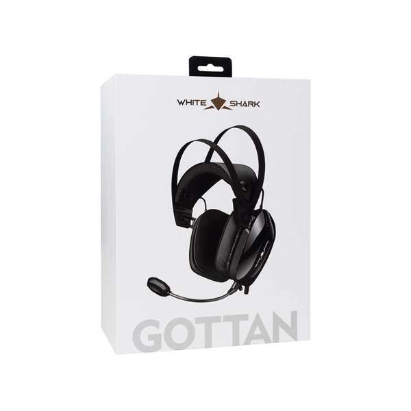 White Shark GOTTAN fekete gamer headset