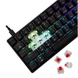White Shark SHINOBI 2 GK-004113B/R-HU HUN fekete mechanikus (red switch) gamer billentyűzet