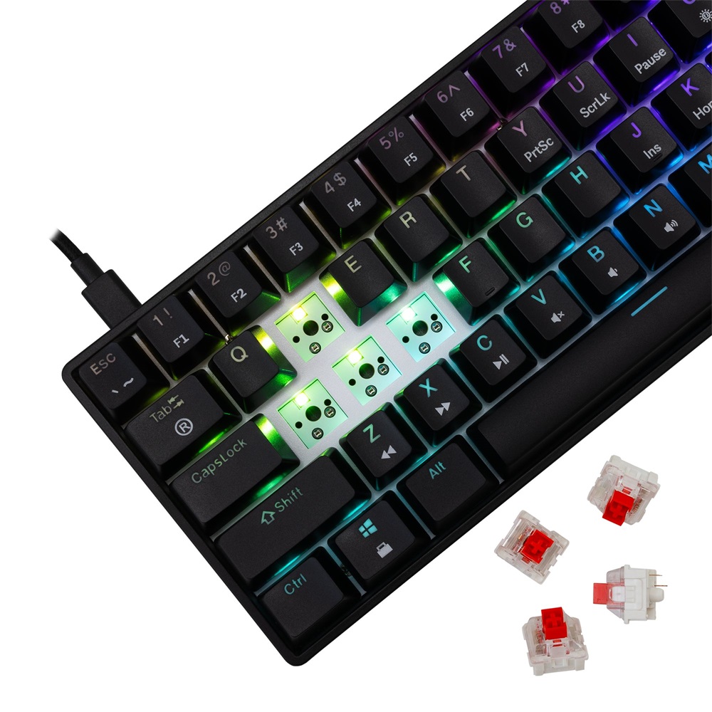 White Shark SHINOBI 2 GK-004113B/R-HU HUN fekete mechanikus (red switch) gamer billentyűzet