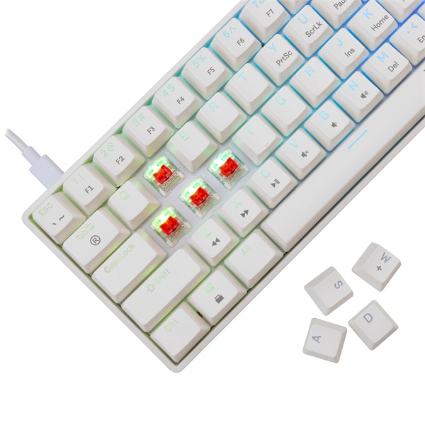 White Shark SHINOBI 2 GK-004213V2-W/R-HU HUN fehér mechanikus (red switch) gamer billentyűzet