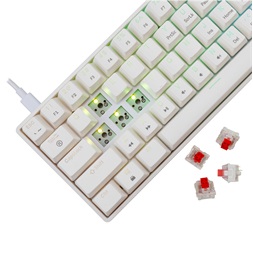 White Shark SHINOBI 2 GK-004213V2-W/R-HU HUN fehér mechanikus (red switch) gamer billentyűzet