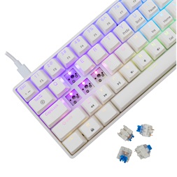 White Shark SHINOBI 2 GK-004223W/BL-HU HUN fehér mechanikus (blue switch) gamer billentyűzet