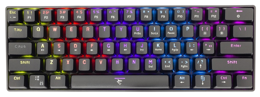 White Shark SHINOBI GK-2022B/BL-HU fekete mechanikus (blue switch) gamer billentyűzet