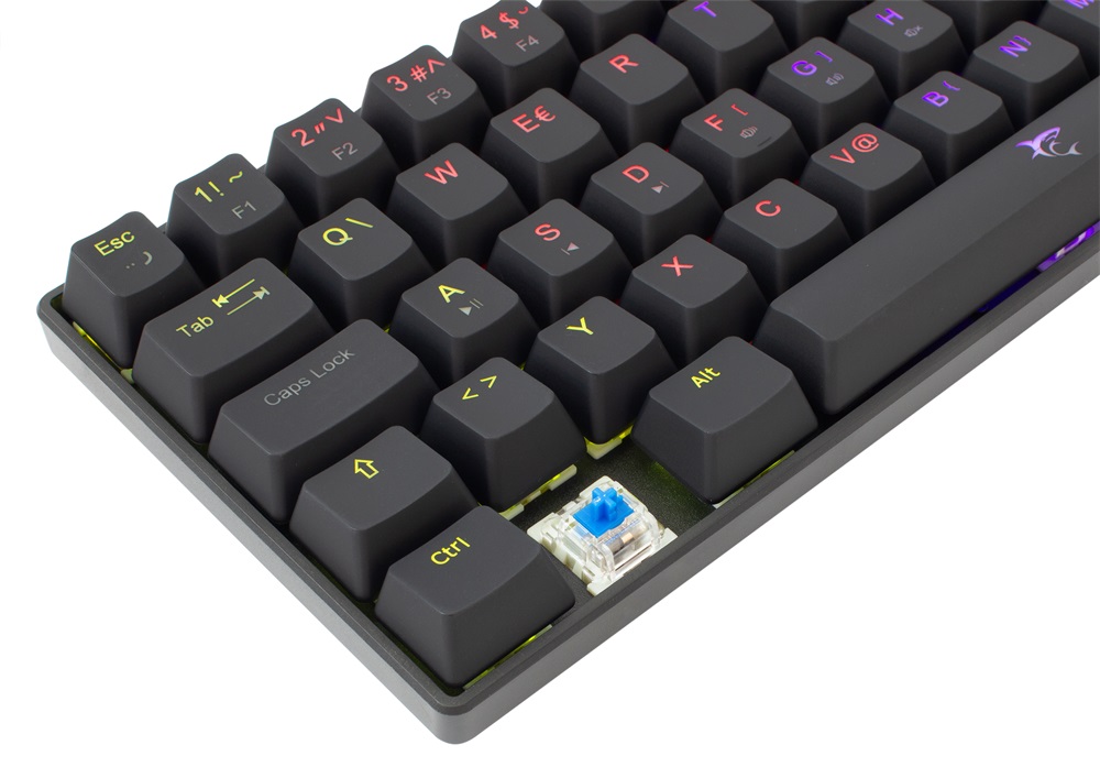 White Shark SHINOBI GK-2022B/BL-HU fekete mechanikus (blue switch) gamer billentyűzet