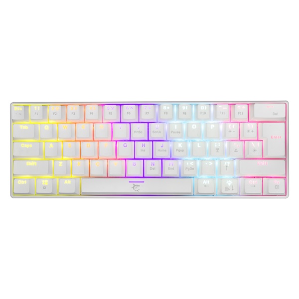 White Shark SHINOBI GK-2022W/BL-HU fehér mechanikus (blue switch) gamer billentyűzet