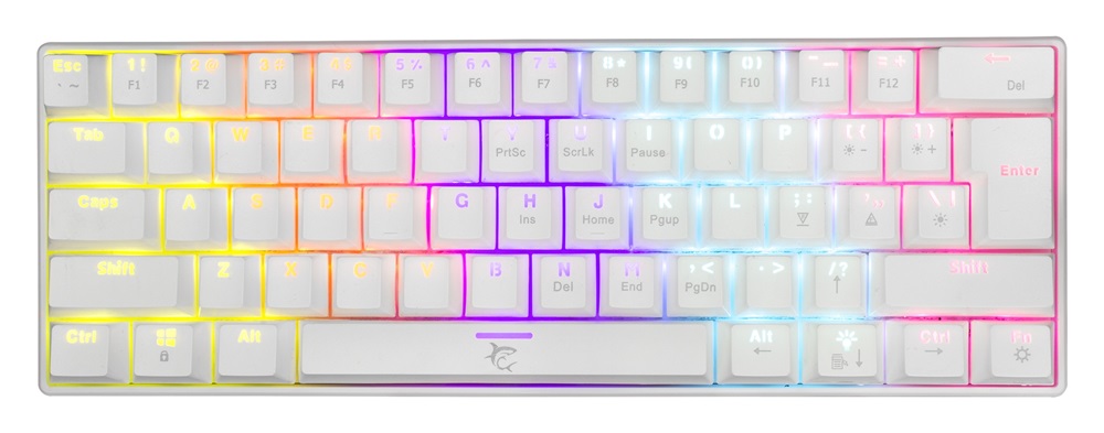 White Shark SHINOBI GK-2022W/BL-HU fehér mechanikus (blue switch) gamer billentyűzet