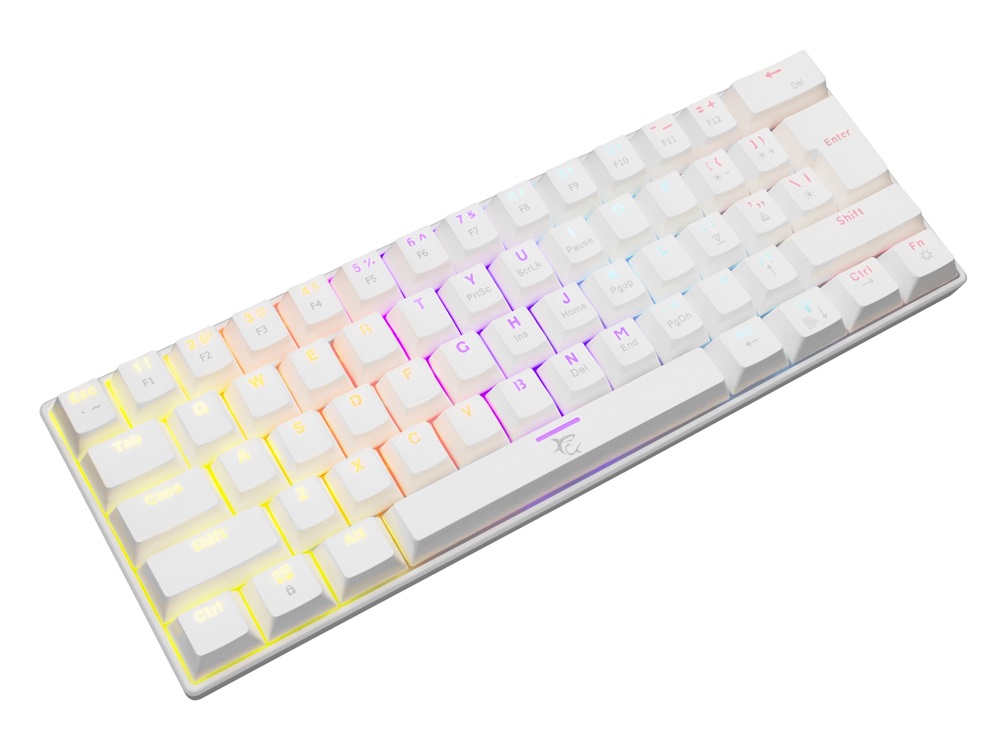 White Shark SHINOBI GK-2022W/BL-HU fehér mechanikus (blue switch) gamer billentyűzet