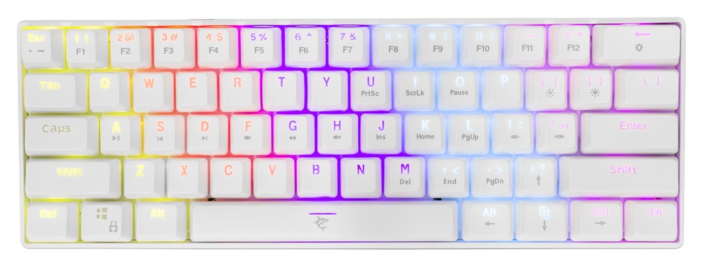 White Shark SHINOBI GK-2022W/R-US fehér mechanikus (red switch) gamer billentyűzet