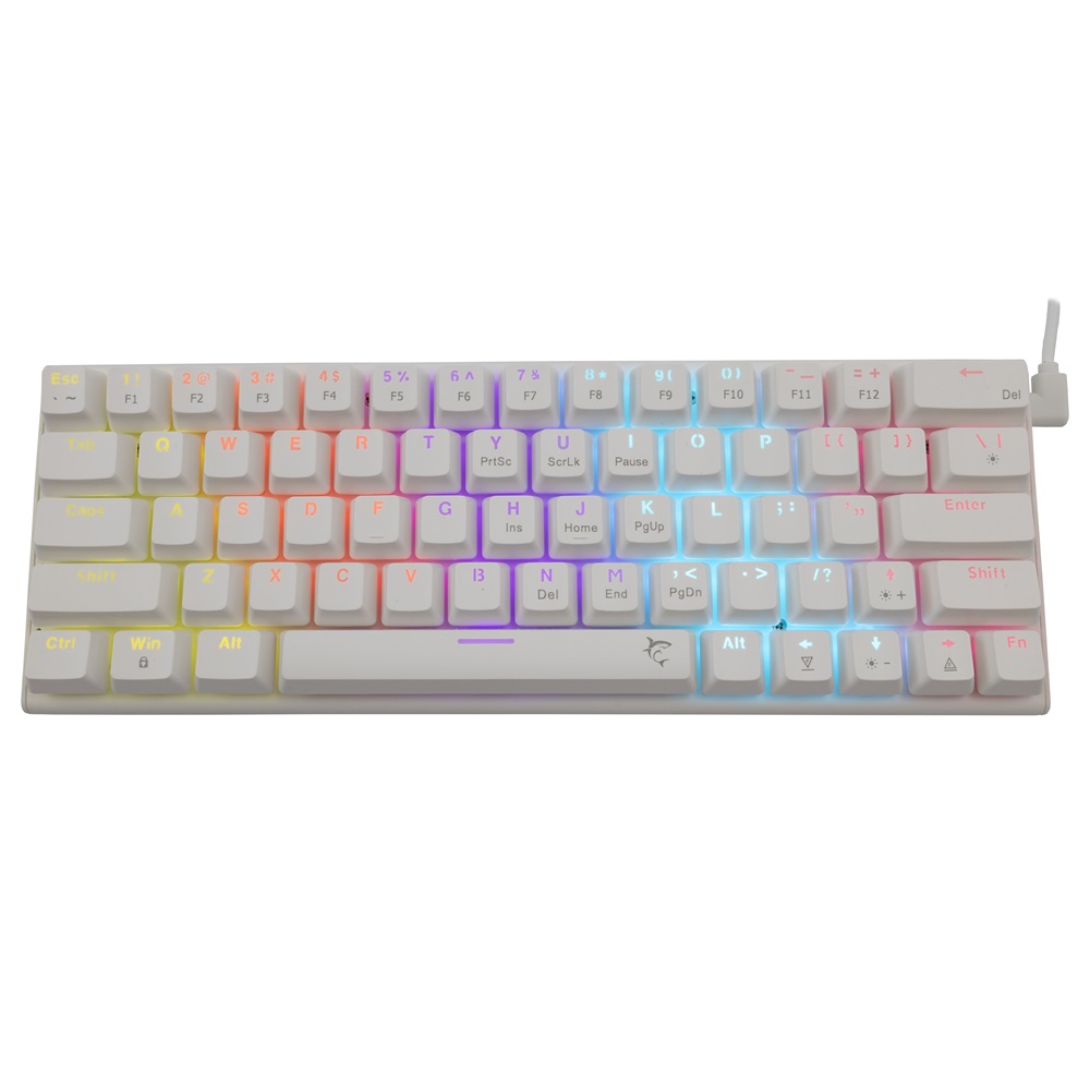 White Shark WAKIZASHI GK-002122-W/BL-US fehér mechanikus gamer billentyűzet