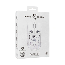 White Shark WGM-5019W DAGONET vezeték nélküli fehér gamer egér