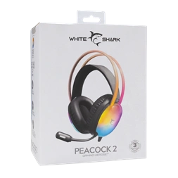 White Shark WS GH-2444B-2 PEACOCK-B-2 fekete gamer headset