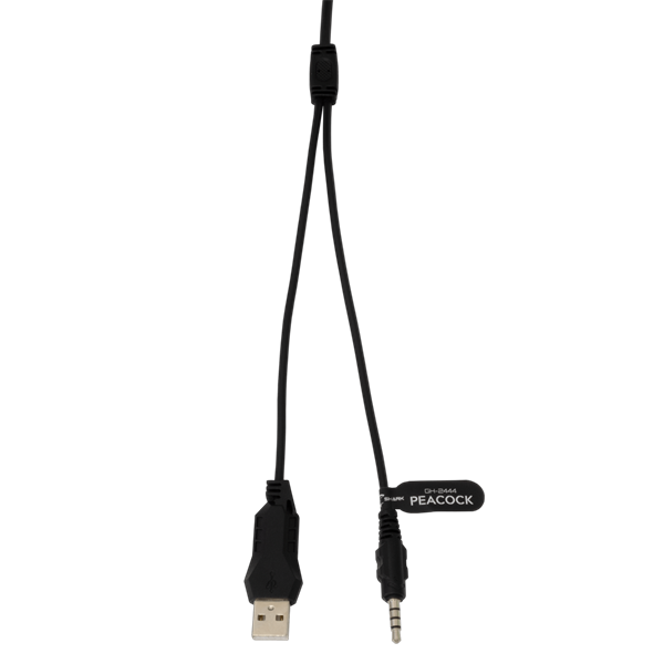 White Shark WS GH-2444B PEACOCK-B fekete gamer headset