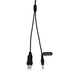 White Shark WS GH-2444B PEACOCK-B fekete gamer headset