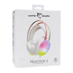 White Shark WS GH-2444W-2 PEACOCK-W-2 fehér gamer headset