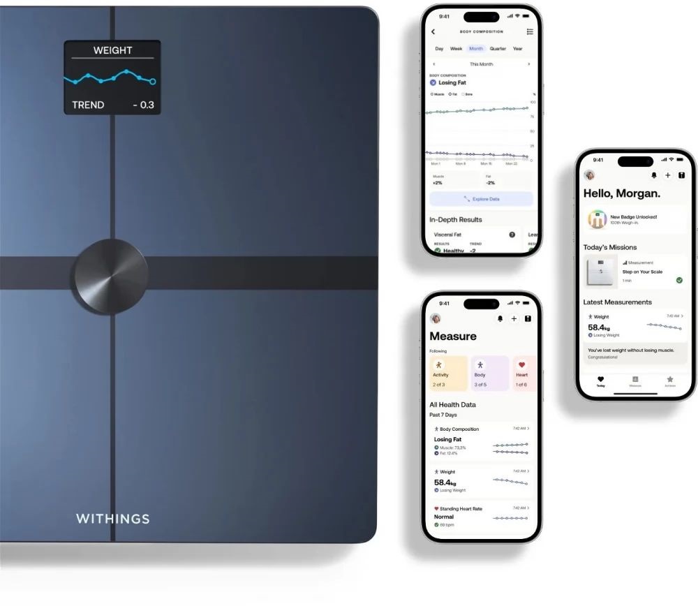 Withings Body Smart All-Inter fekete személymérleg