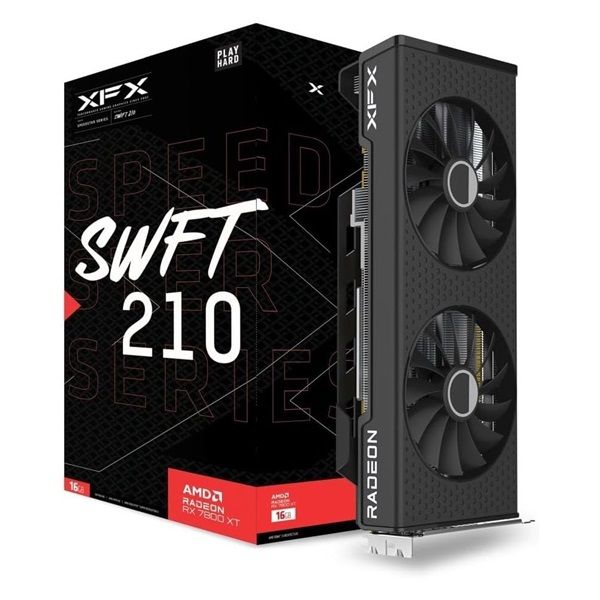 XFX Speedster SWFT 210 RX 7800 XT Core Edition AMD 16GB GDDR6 256bit PCIe videókártya