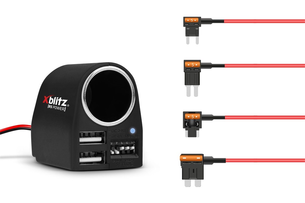 Xblitz R5 multifunkciós fekete autós gyorstöltő