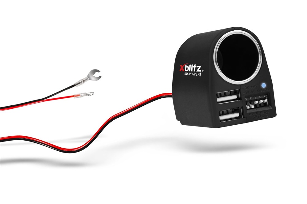 Xblitz R5 multifunkciós fekete autós gyorstöltő