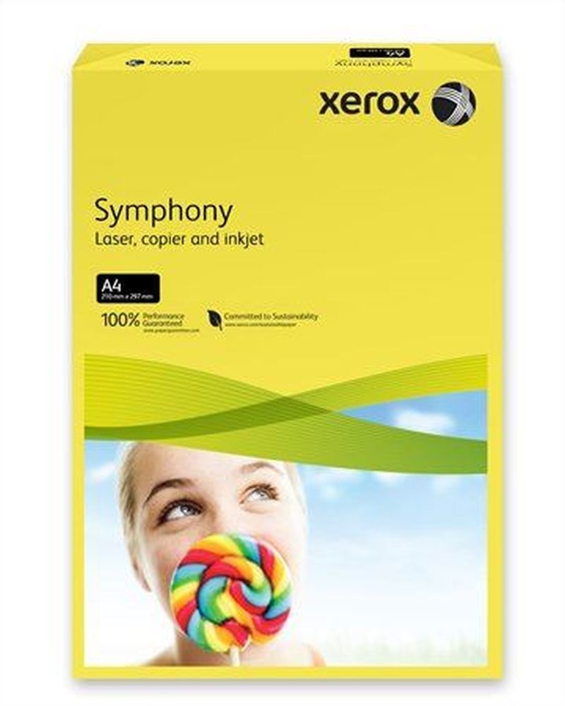 Xerox Symphony A4 80g intenzív citrom másolópapír