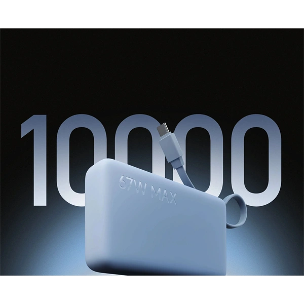 Xiaomi 67W 10000 (Integrated Cable) kék power bank