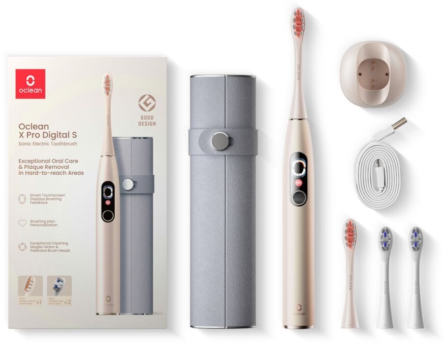Oclean X Pro Digital Set szónikus arany elektromos okos fogkefe szett