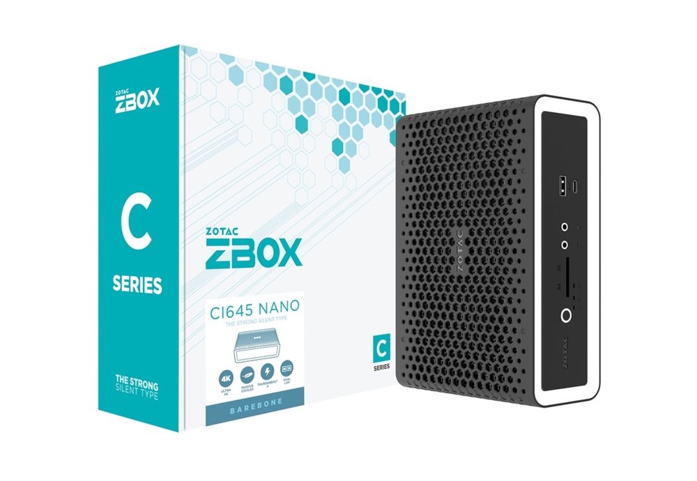 ZOTAC ZBOX-CI645NANO-BE (i5-1135G4/2x SO-DIMM DDR4/1x SATA) mini Intel barbone asztali PC