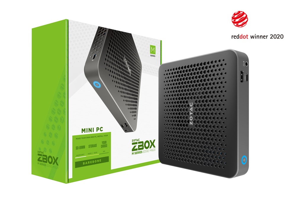 ZOTAC ZBOX edge MI623 (i3-10110U/2x SO-DIMM DDR4/1x M.2) Intel barebone mini asztali PC
