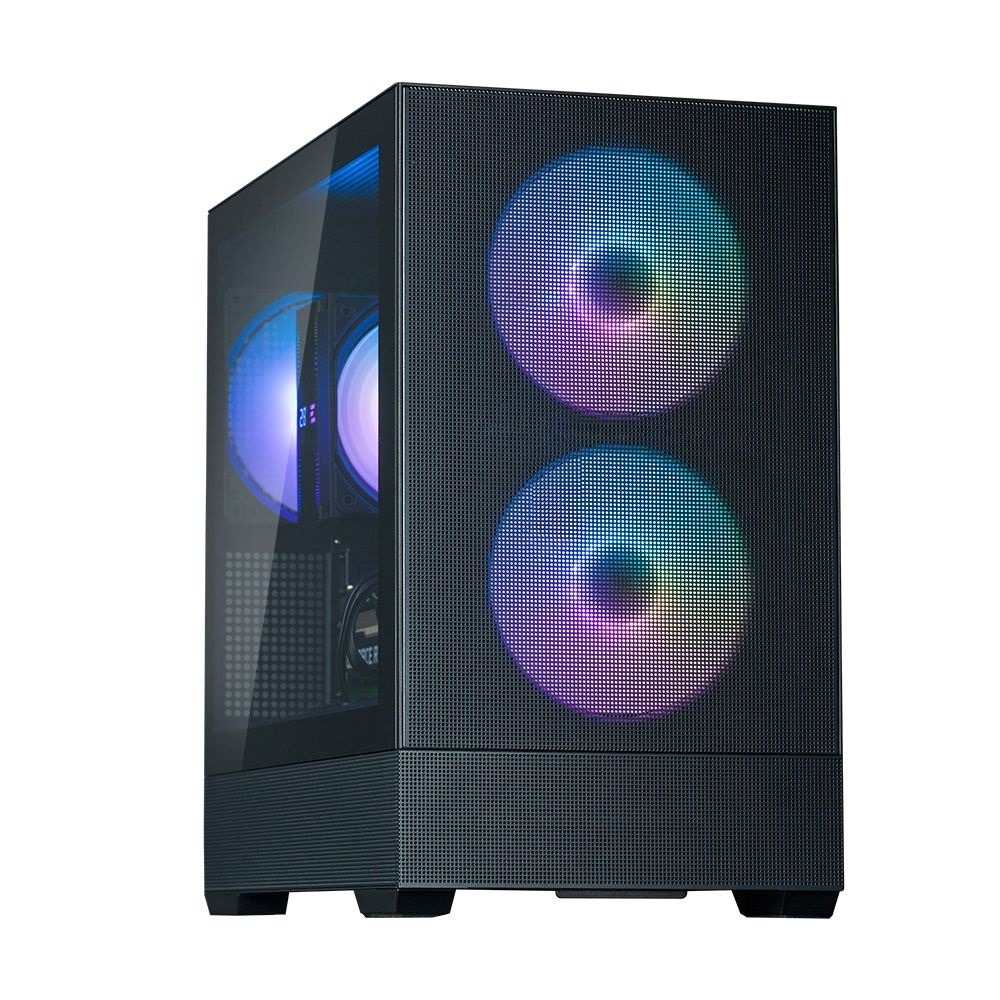 Zalman P30 Air Black fekete (táp nélküli) ablakos mATX ház