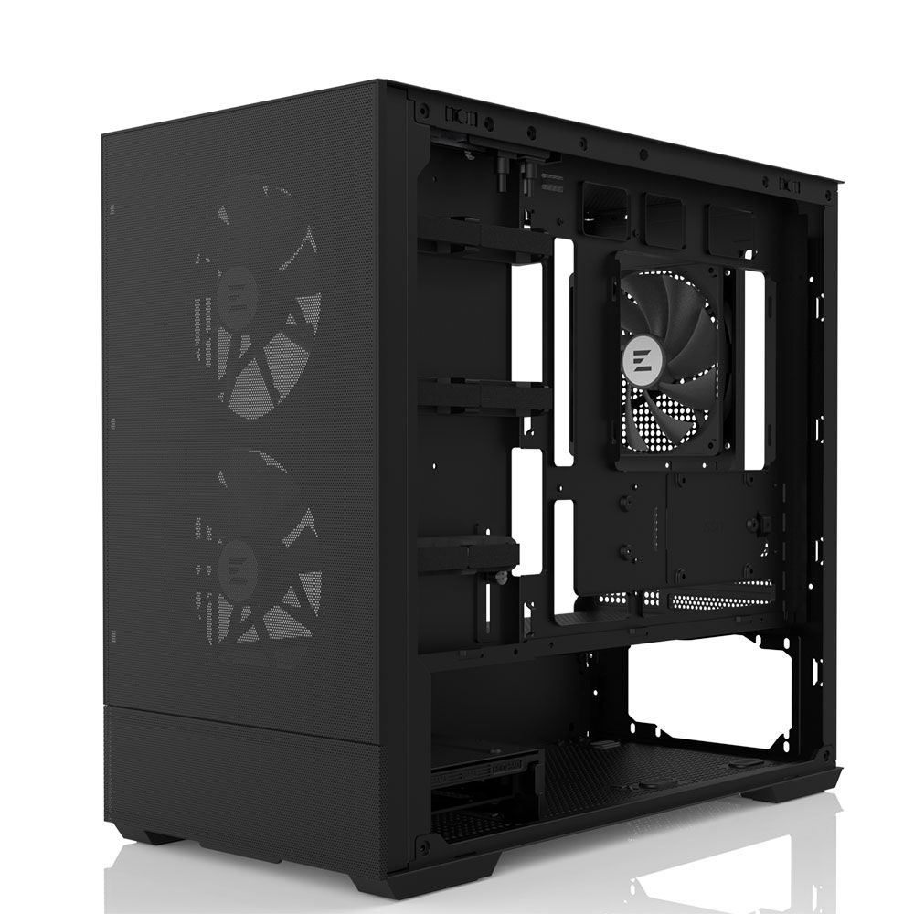 Zalman P30 Air Black fekete (táp nélküli) ablakos mATX ház
