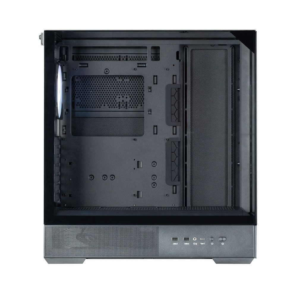 Zalman P40 Prism Black fekete (táp nélküli) ablakos ATX ház