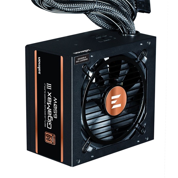 Zalman ZM650-GV3 650W 80+ Bronze ventillátorral dobozos tápegység