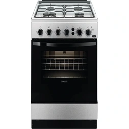 Zanussi ZCG512K1XA inox, szabadonálló, gáz, főzőzóna: 4, sütő:55L, grill, tűzhely