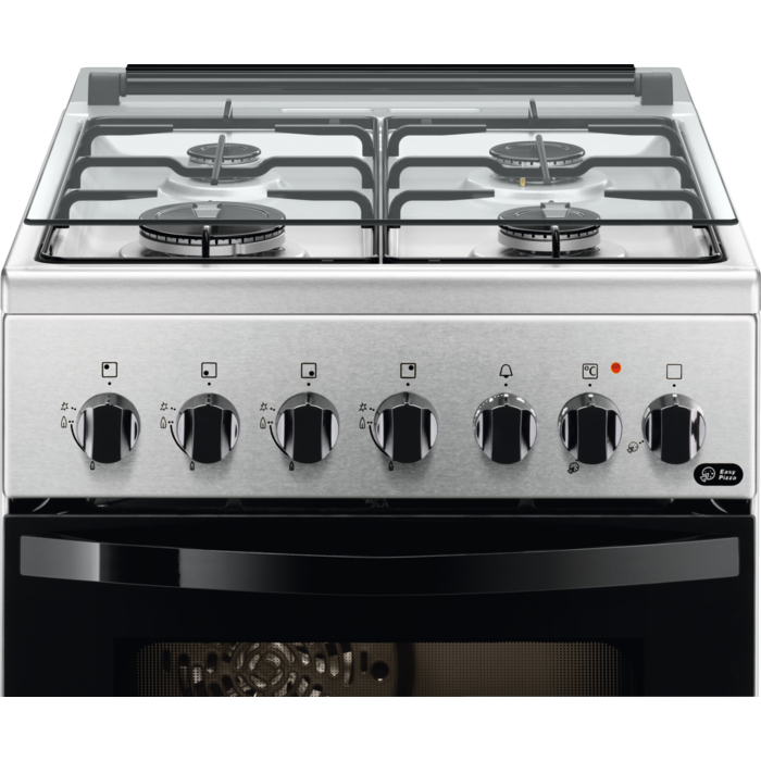 Zanussi ZCK552J1XA inox, szabadonálló, gáz, kombinált, főzőzóna: 4, sütő:54L, grill, tűzhely