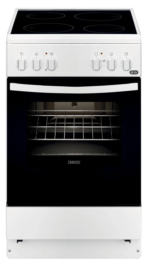 Zanussi ZCV540G1WA fehér, szabadonálló, kerámialapos, elektromos, főzőzóna: 4, sütő:54L, grill, tűzhely