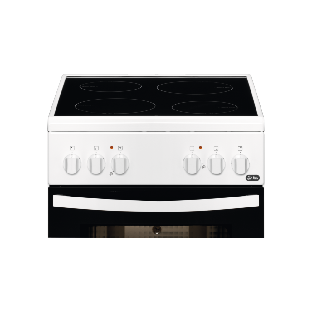 Zanussi ZCV540G1WA fehér, szabadonálló, kerámialapos, elektromos, főzőzóna: 4, sütő:54L, grill, tűzhely
