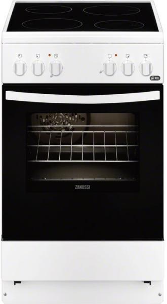 Zanussi ZCV 550G1WA fehér, szabadonálló, kerámialapos, elektromos, főzőzóna: 4, sütő:54L, grill, tűzhely