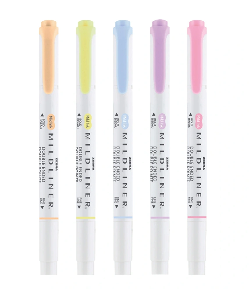 Zebra Mildliner Gentle 5 db kettős végű szövegkiemelő készlet