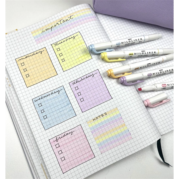 Zebra Mildliner Gentle 5 db kettős végű szövegkiemelő készlet