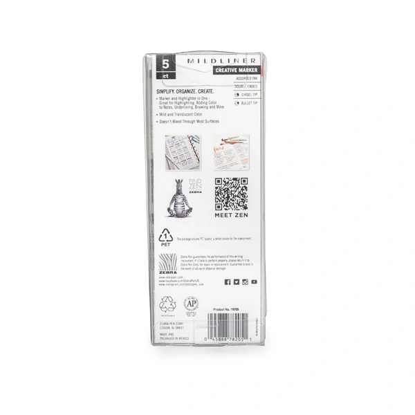 Zebra Mildliner Gentle 5 db kettős végű szövegkiemelő készlet