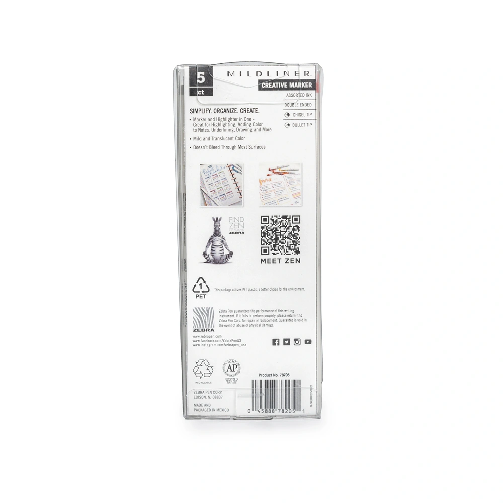 Zebra Mildliner Gentle 5 db kettős végű szövegkiemelő készlet