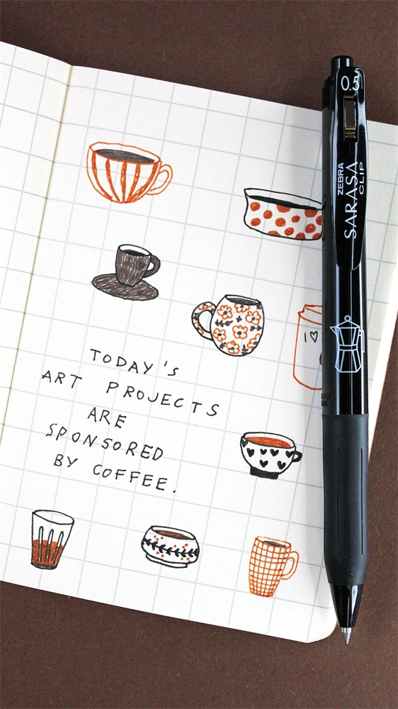 Zebra Sarasa Clip 0,5 Study with Coffee 5 db zselés toll készlet