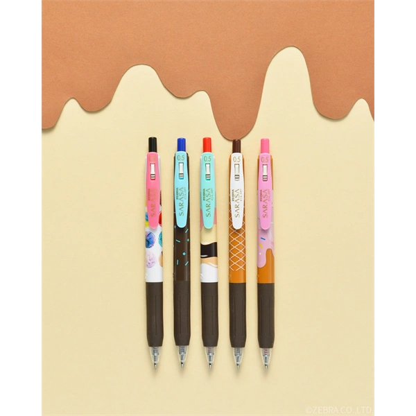 Zebra Sarasa Clip 0,7 Ice Cream 5 db zselés toll készlet