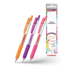 Zebra Sarasa Clip Gelpen 0,7 Sunset vibes 3 db zseléstoll készlet