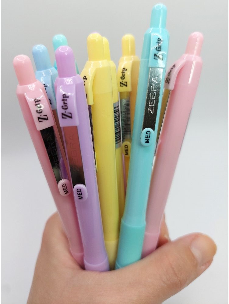 Zebra Z-Grip Pastel pasztell lila golyóstoll kék tintával