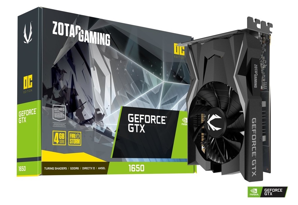 Zotac GAMING GeForce GTX 1650 OC nVidia 4GB GDDR6 128bit  PCIe videokártya