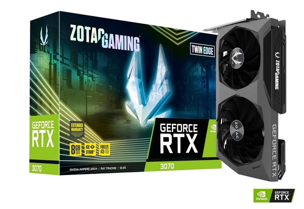 Zotac GAMING GeForce RTX 3070 Twin Edge LHR nVidia 8GB GDDR6 256bit  PCIe videokártya