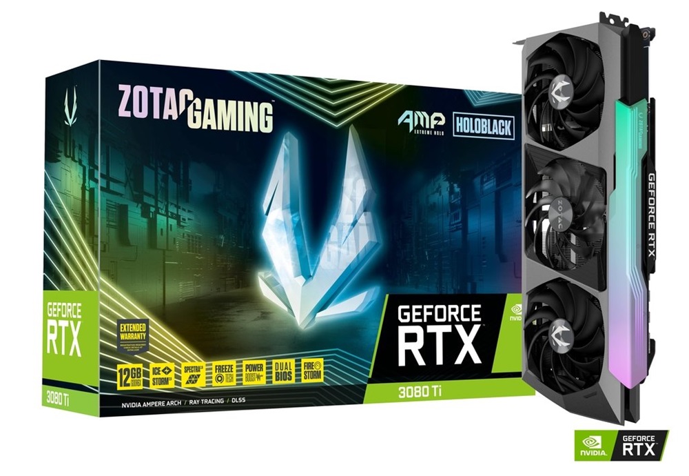 Zotac GAMING GeForce RTX 3080 Ti AMP Extreme Holo nVidia 12GB GDDR6X 384bit  PCIe videokártya