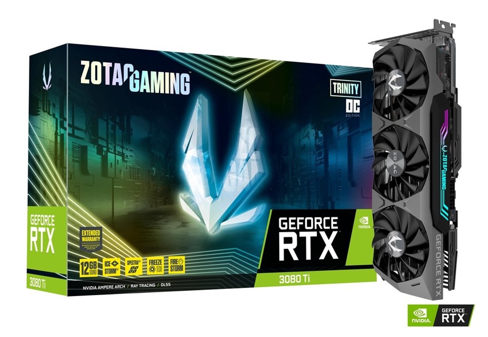 Zotac GAMING GeForce RTX 3080 Ti Trinity OC nVidia 12GB GDDR6X 384bit  PCIe videokártya